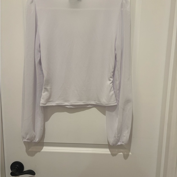 Faded Rose Sheer White Top Size Medium NWT - Picture 3 of 3